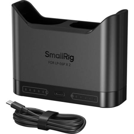 SmallRig 5490 - dwukanałowa ładowarka do akumulatorów Canon LP-E6/LP-E6P/LP-E6N/LP-E6NH - zawartość zestawu